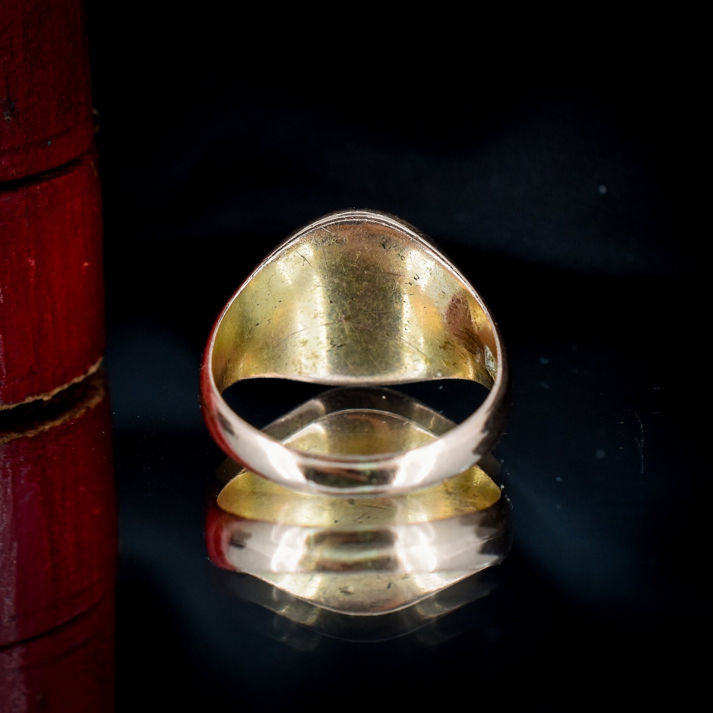 Antique Bird Intaglio Signet 9ct Gold Ring