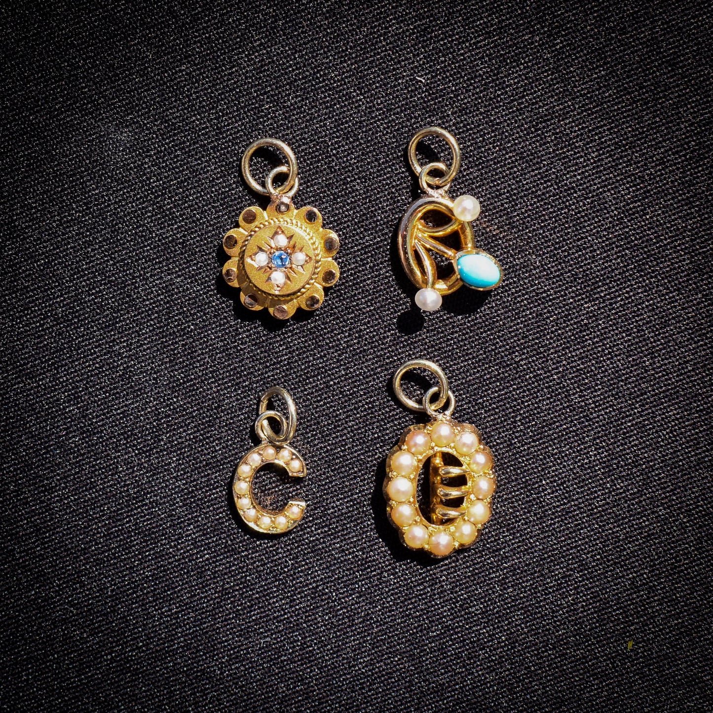 Antique Victorian Pearl Buckle 18ct Gold Charm Pendant