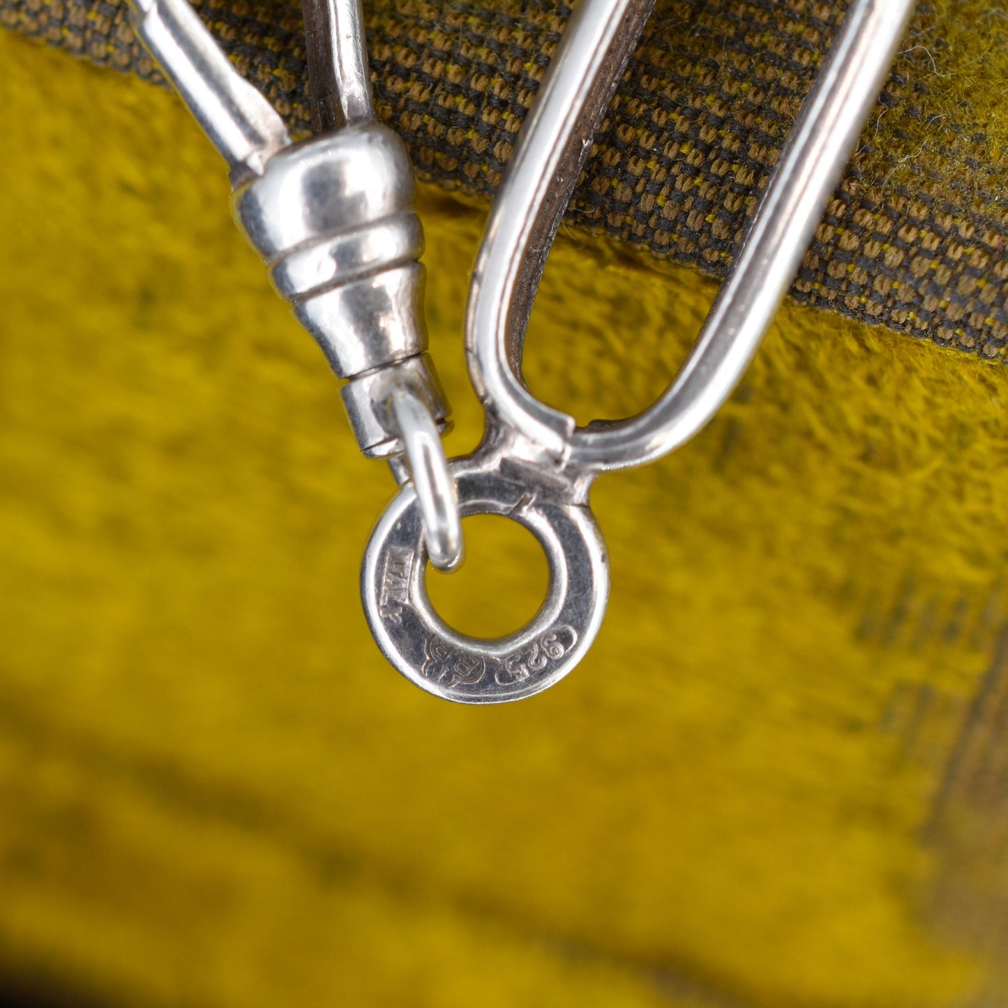 Vintage Sterling Silver Trombone Link Bracelet with Dog Clip | 8.5"