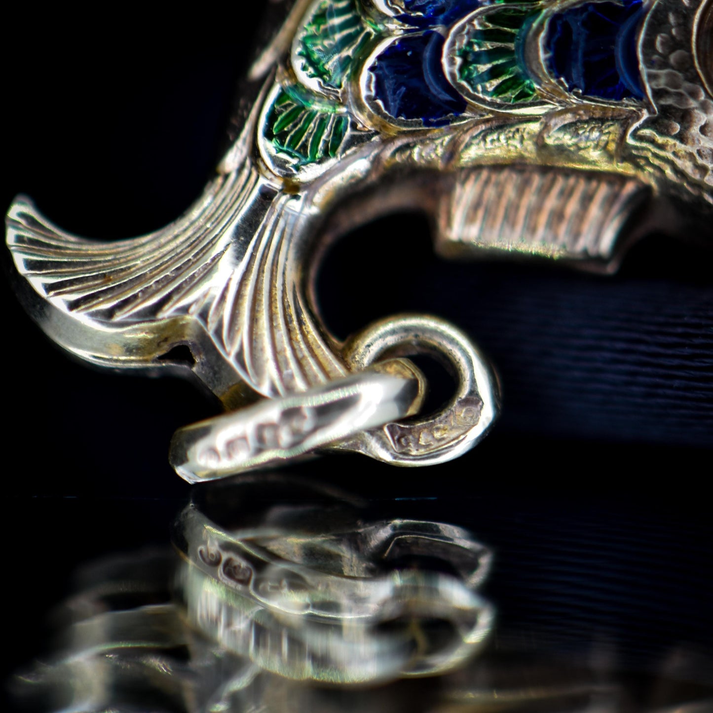 Vintage 9ct Gold Enamel Fish Charm