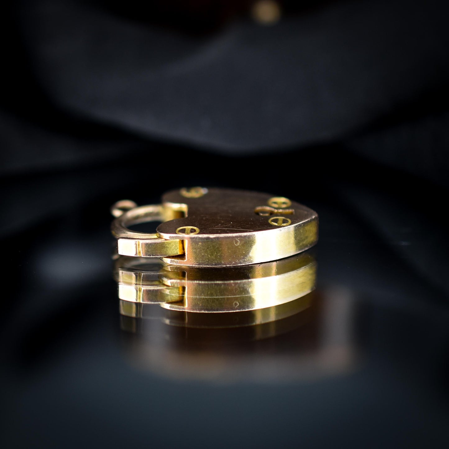 Antique Edwardian 9ct Gold Heart Padlock Pendant