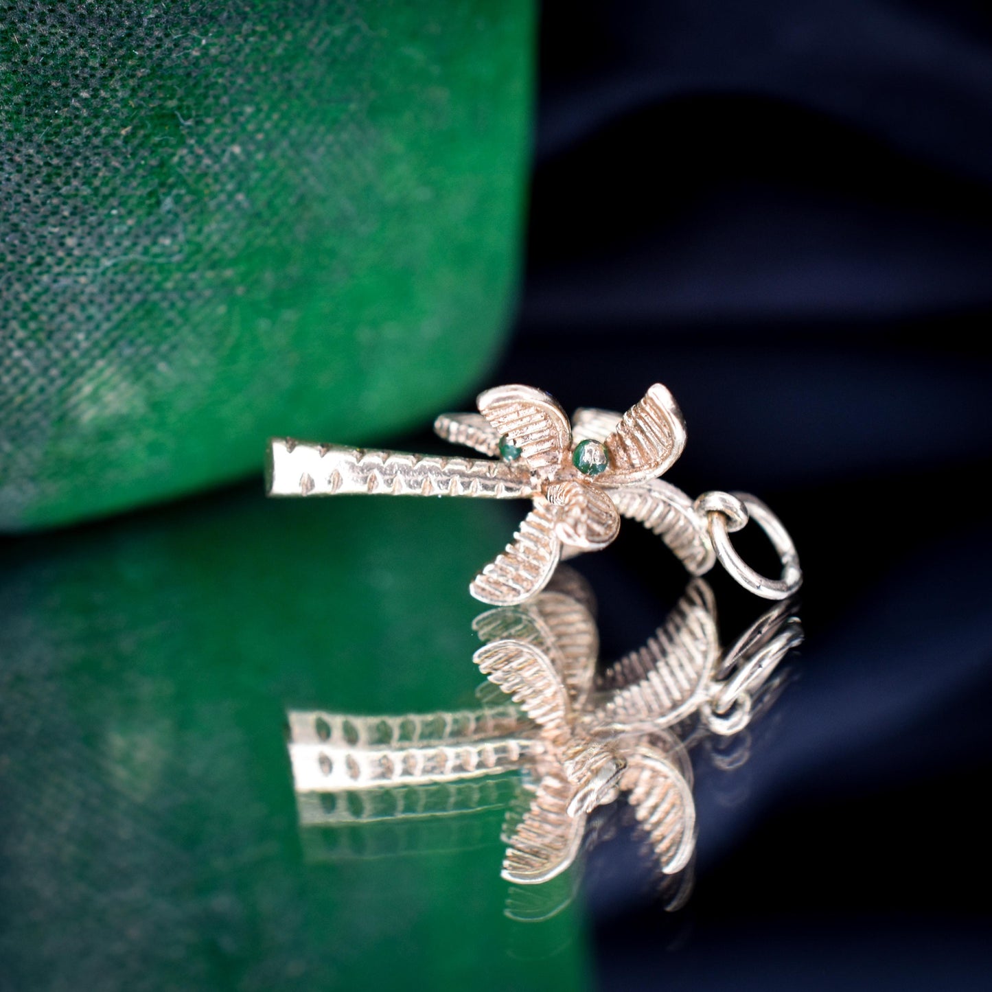 Vintage Palm Tree 9ct Gold Charm Pendant | Birmingham 1978