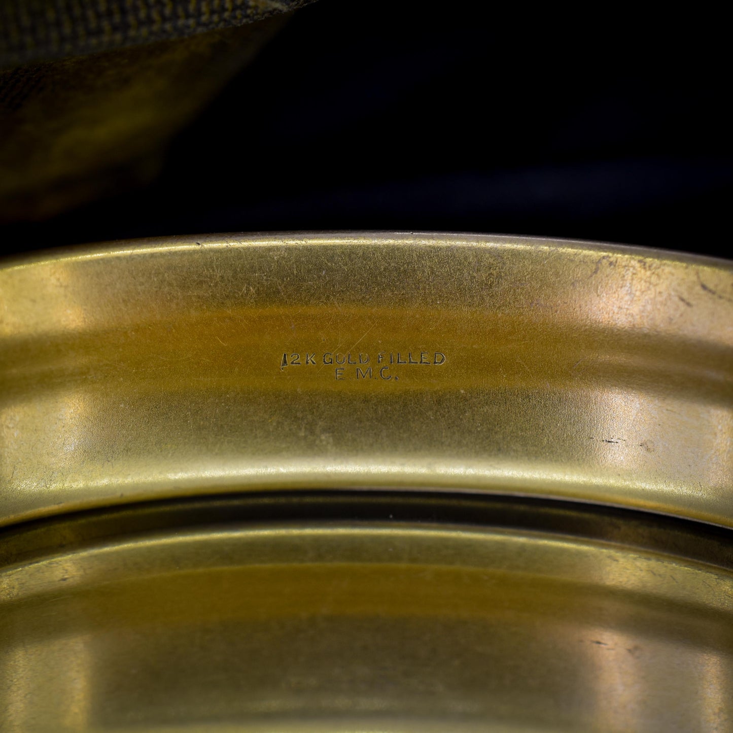 Antique 12ct Gold Filled Floral Paste Bangle Bracelet