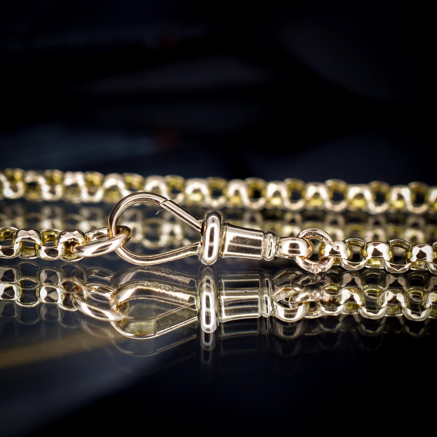 Antique Victorian 9ct Gold Chain Necklace with Dog Clip | 20.5"