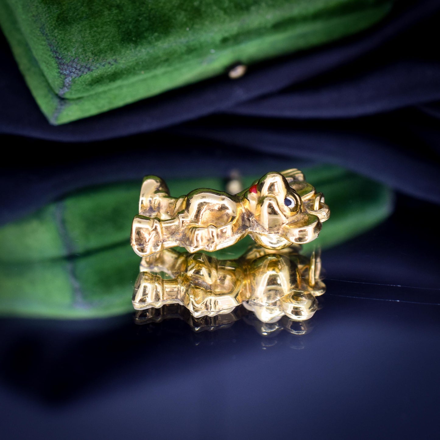 Vintage 9ct Gold Mickey Mouse Enamel Charm | Dated 1977