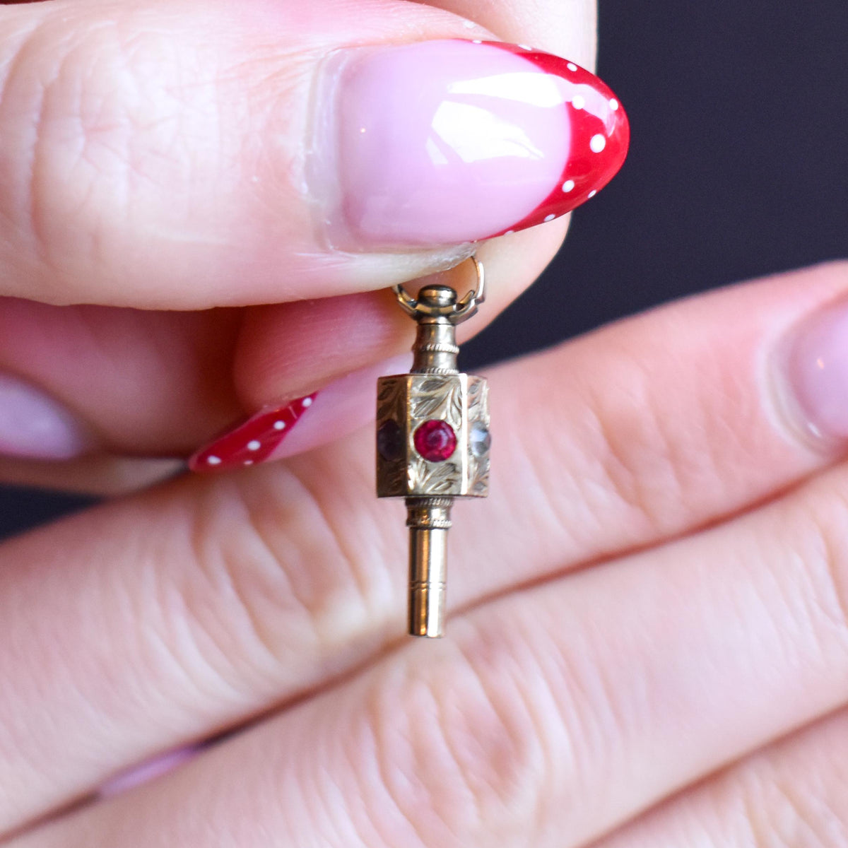 Antique REGARD Acrostic Gold Watch Key Fob Pendant Charm