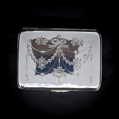 Antique Hallmarked Sterling Silver Jewellery Ring Trinket Box | Dated 1922