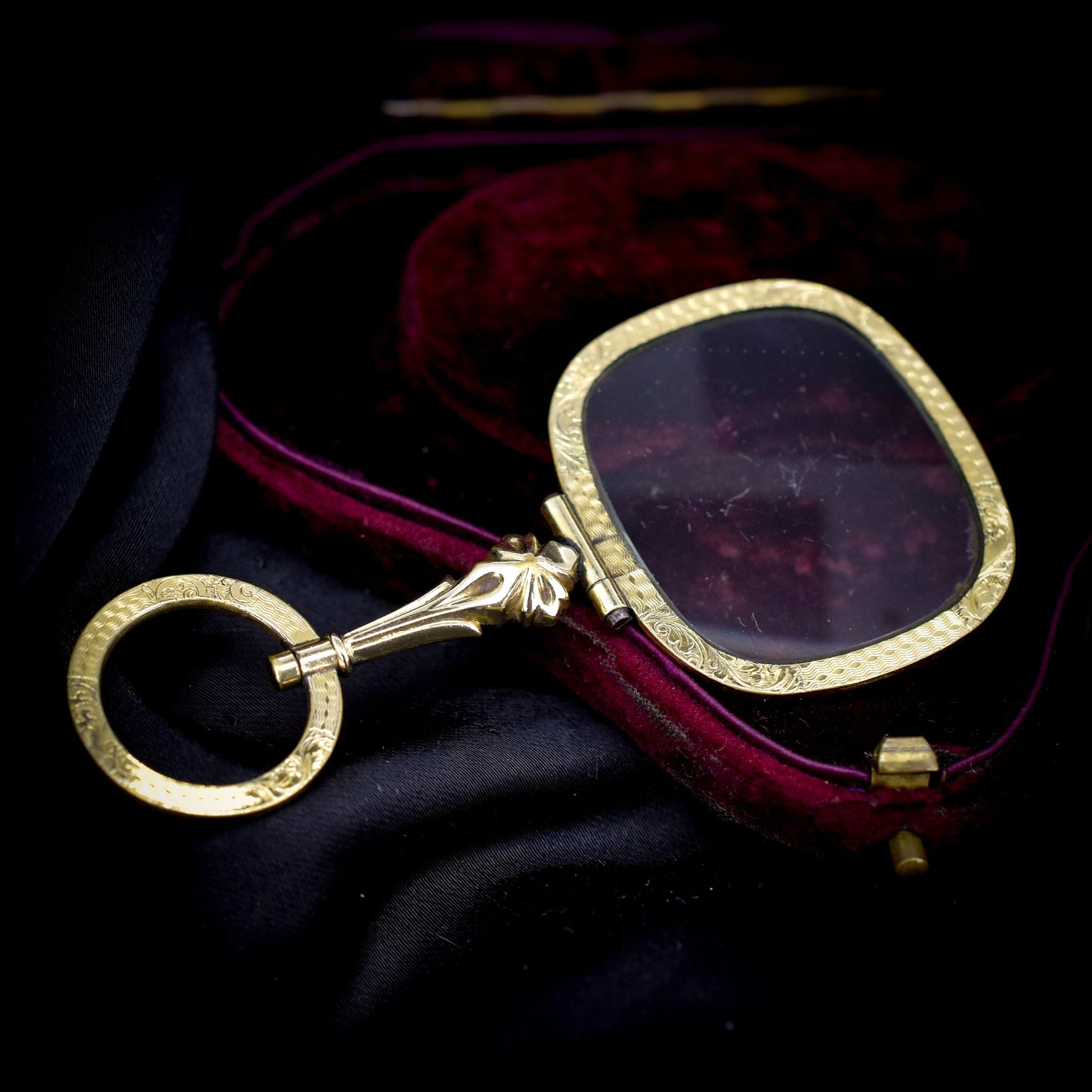 Antique Quizzing Magnifying Glass Rolled Gold Pendant | Victorian