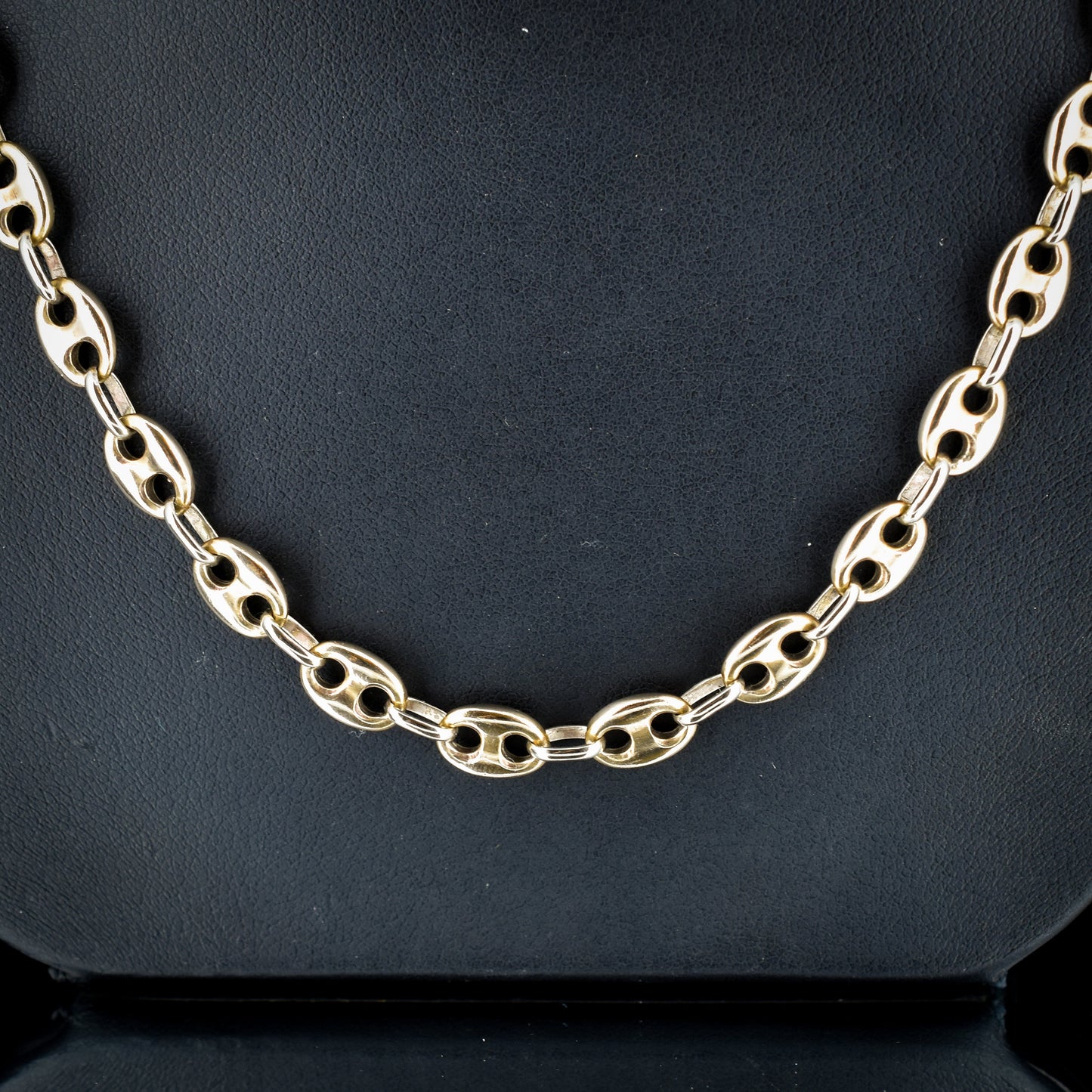 Vintage 9ct Gold 21.5"" Mariner Anchor Link Chain Necklace (34.3g)