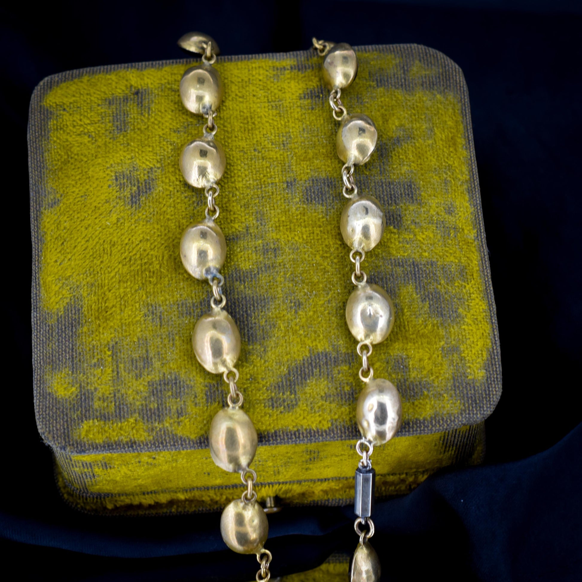 Antique Amethyst Purple Paste Gold Gilt Riviere Necklace