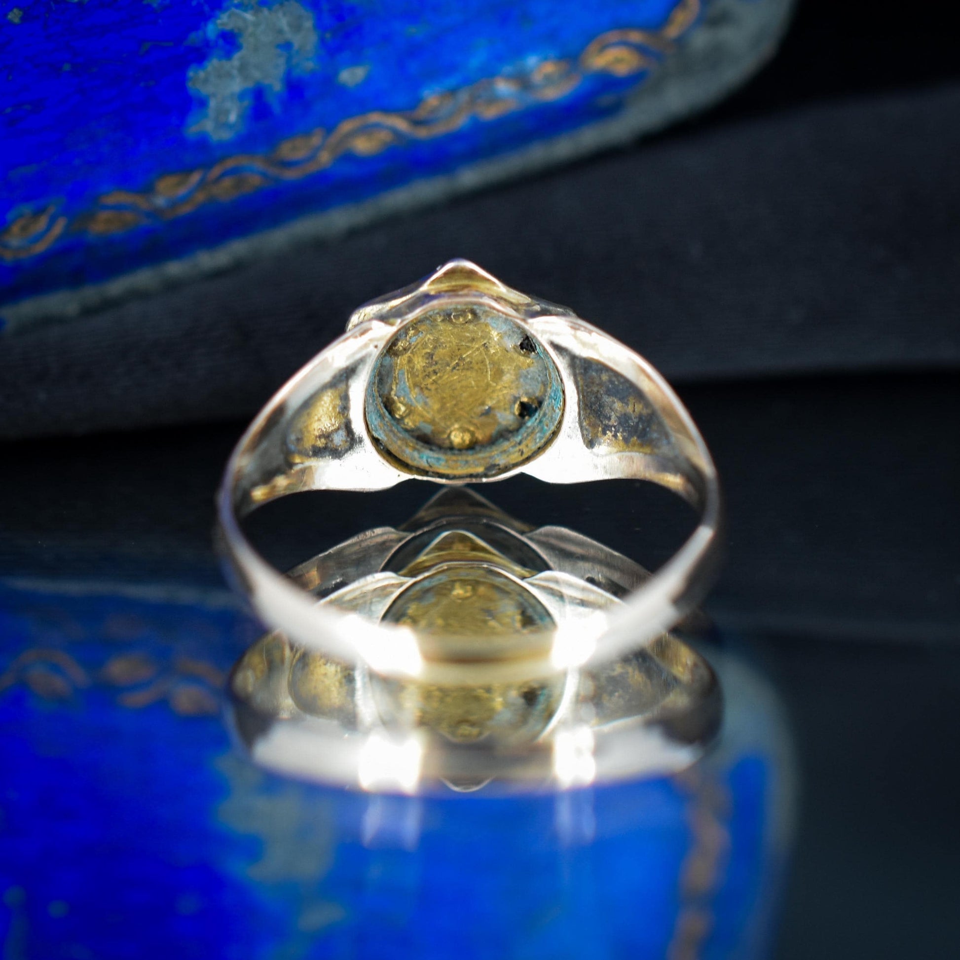 Antique Victorian Turquoise 'Forget-Me-Not' Flower Gold Ring