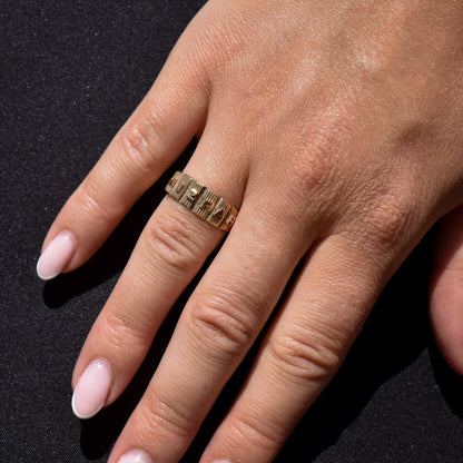Antique Mizpah 18ct Yellow Gold Band Ring | Chester 1887