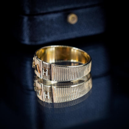 Antique Mizpah 18ct Yellow Gold Band Ring | Chester 1887