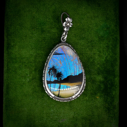 Art Deco Butterfly Wing Sterling Silver Pendant Thomas L Mott