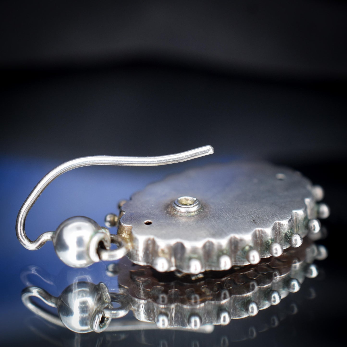 Antique Victorian Silver and Gold Aesthetic Floral Flower Earrings | Circa.1880