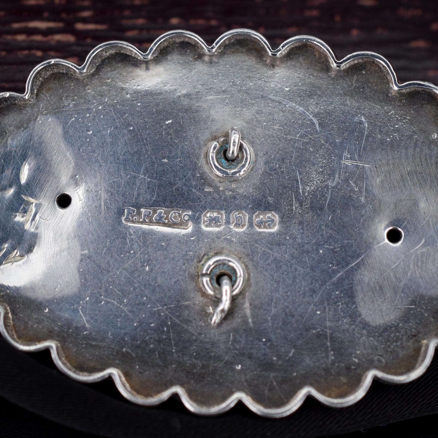 Antique Victorian Aesthetic Star Floral Sterling Silver Pendant | Dated 1876