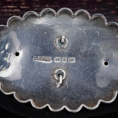 Antique Victorian Aesthetic Star Floral Sterling Silver Pendant | Dated 1876