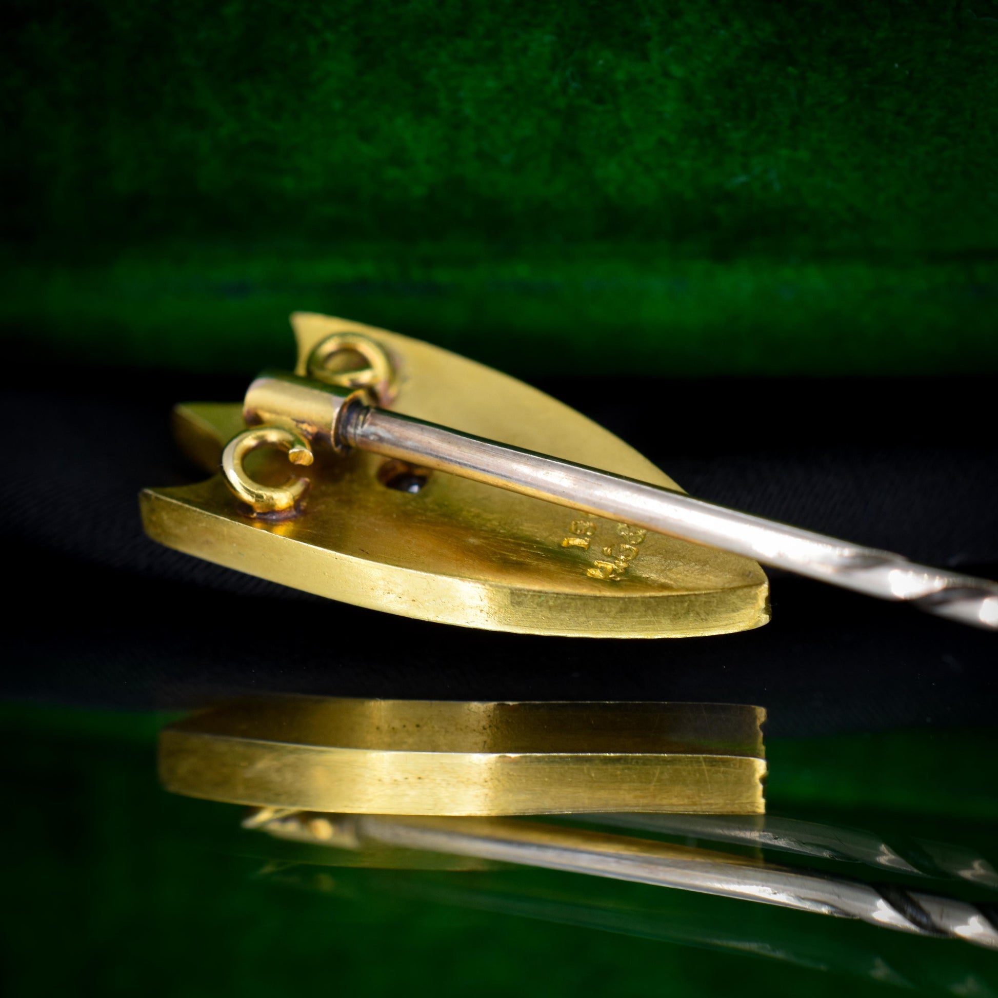 Antique Victorian Old-Cut Diamond 18ct Gold Stick Pin