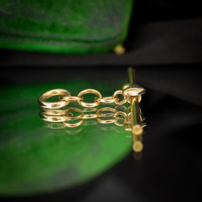 Vintage 9ct Gold Love Heart T-Bar Pendant Charm