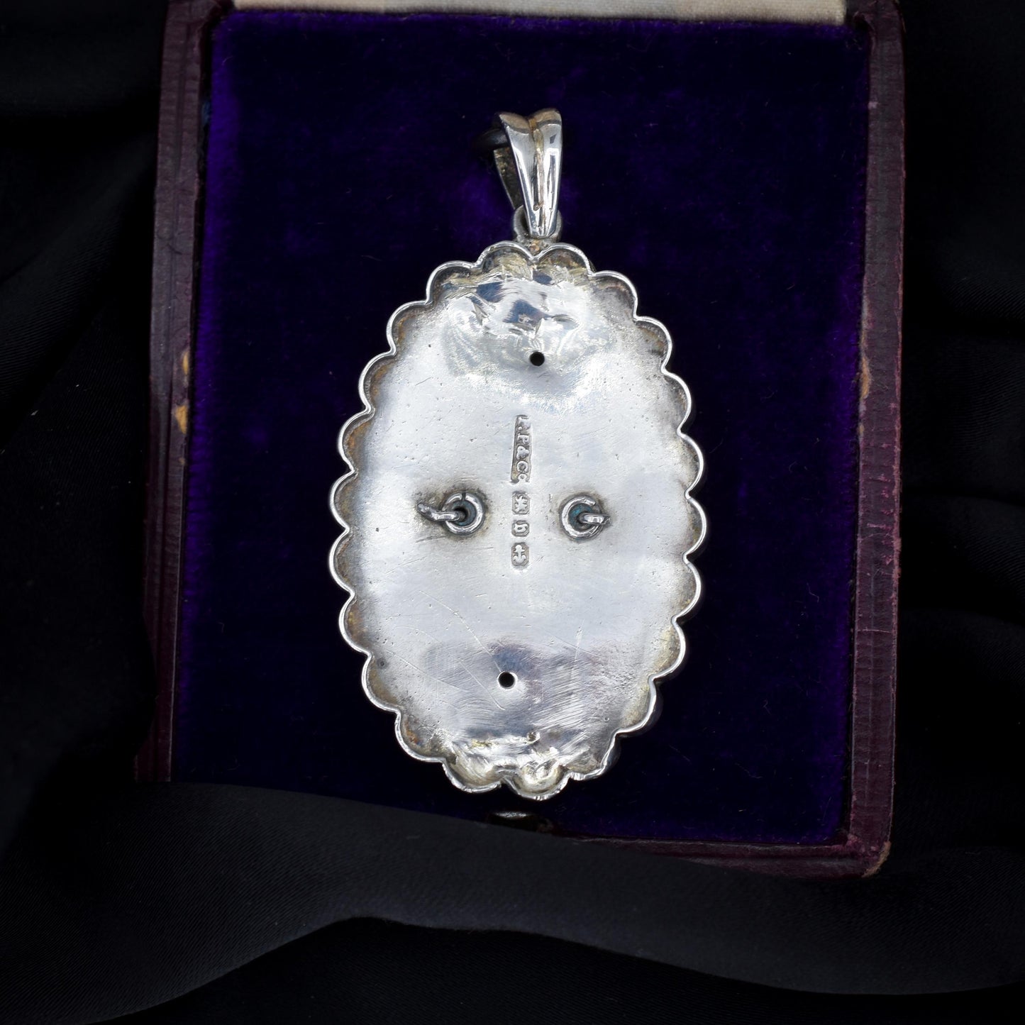 Antique Victorian Aesthetic Star Floral Sterling Silver Pendant | Dated 1876