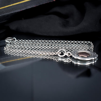 Art Deco '1931' Gold Silver Fob Medal Medallion Pendant and Chain Necklace 21"