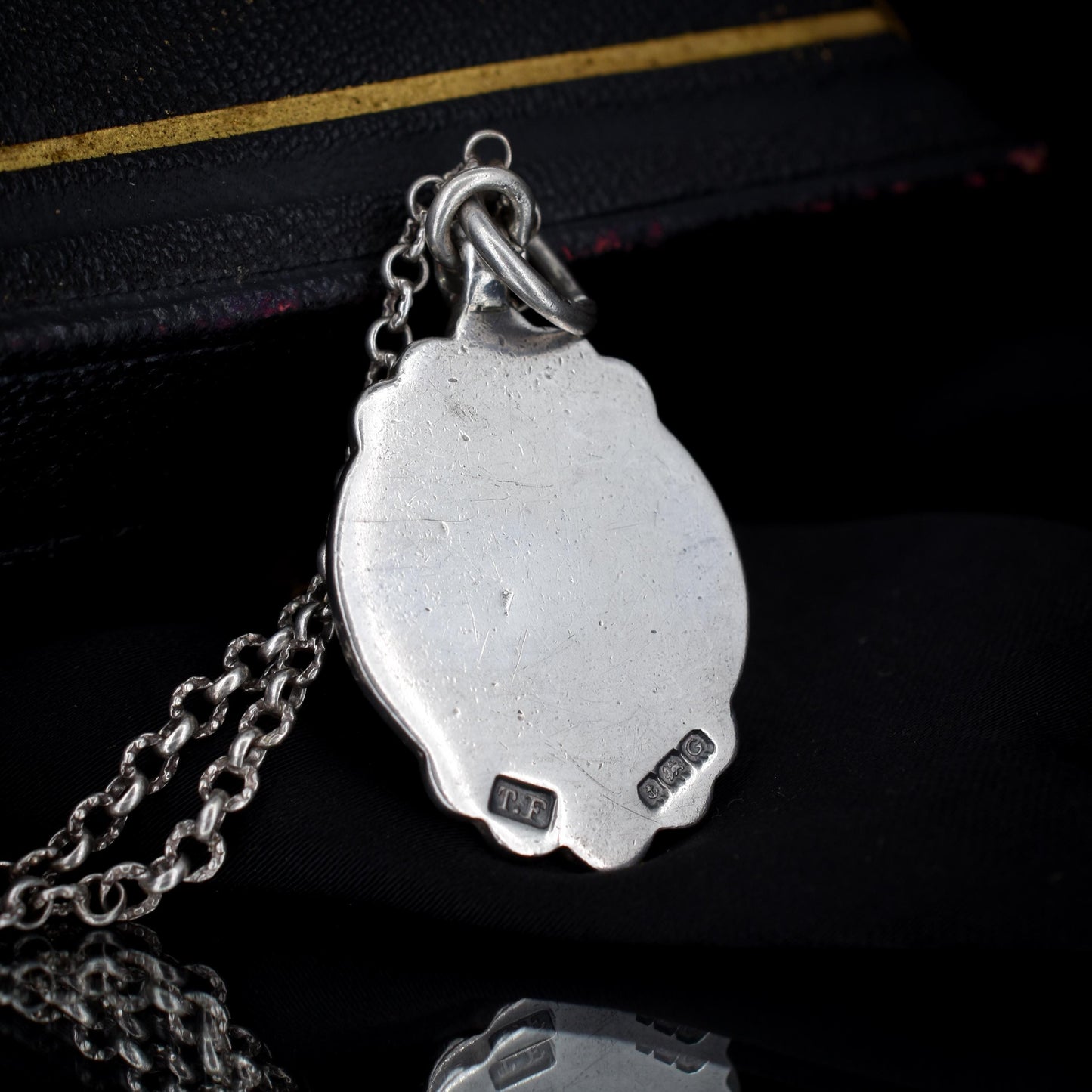 Art Deco '1931' Gold Silver Fob Medal Medallion Pendant and Chain Necklace 21"