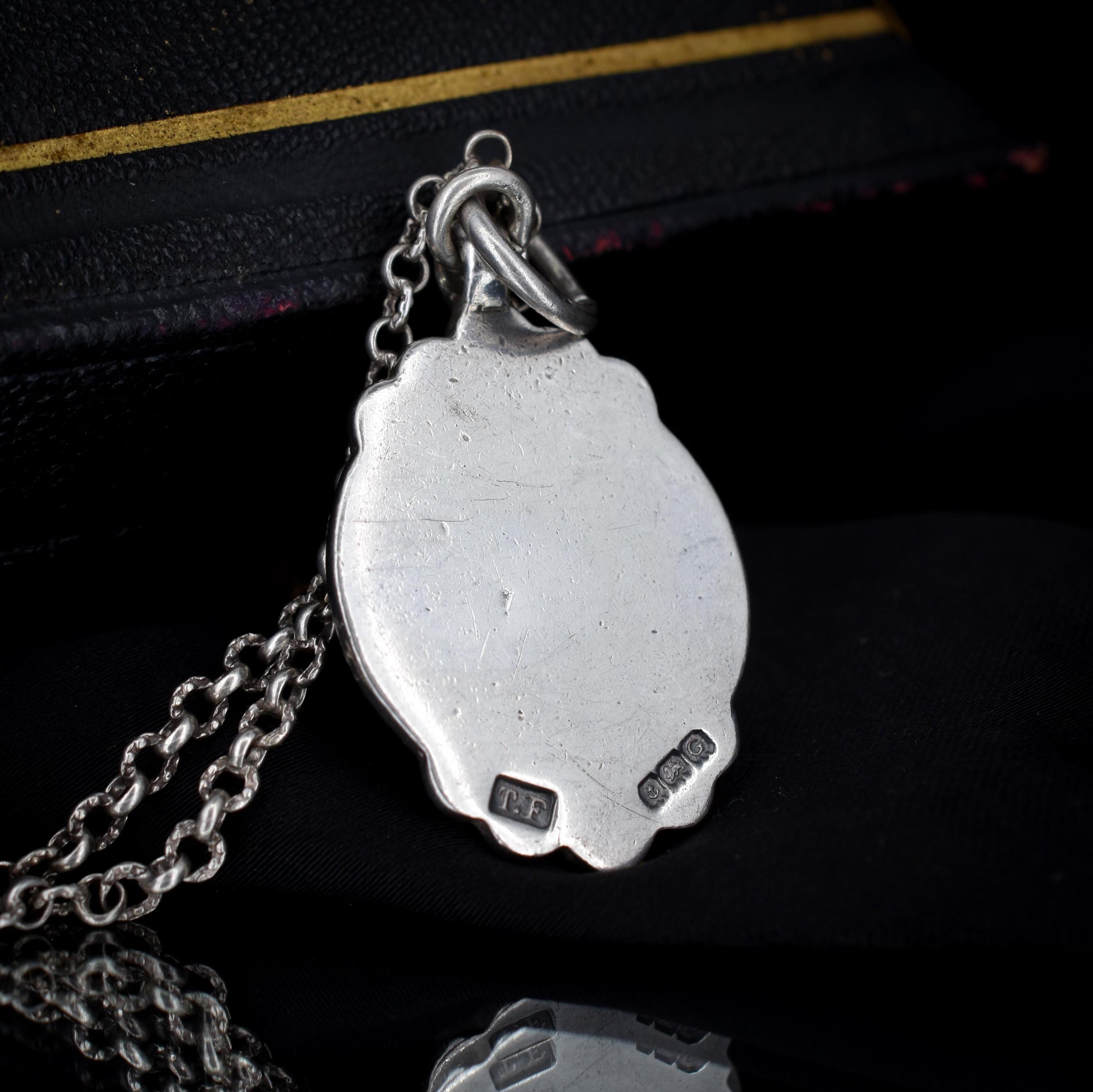 Art Deco '1931' Gold Silver Fob Medal Medallion Pendant and Chain Necklace 21"