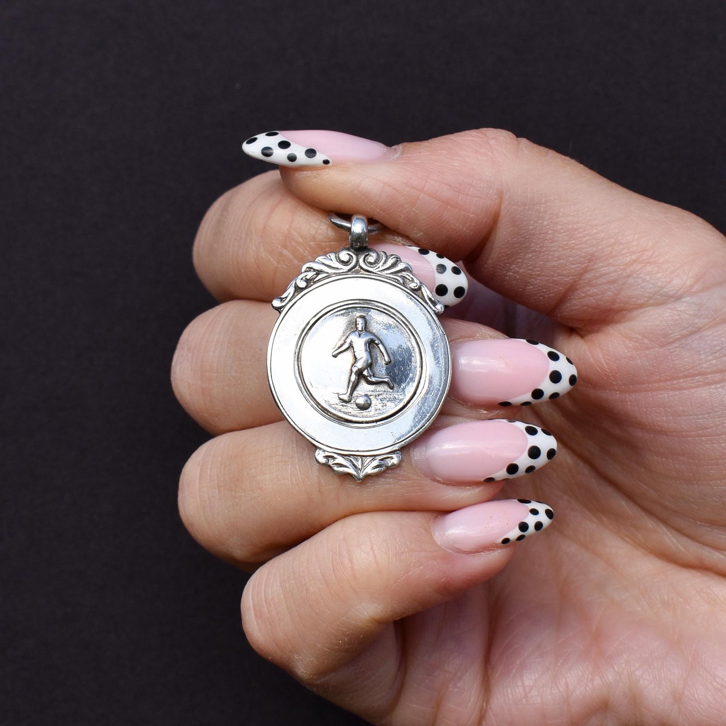 Art Deco 'Football' Medal Medallion Pendant | Dated 1927