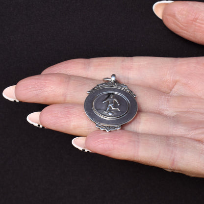 Art Deco 'Football' Medal Medallion Pendant | Dated 1927