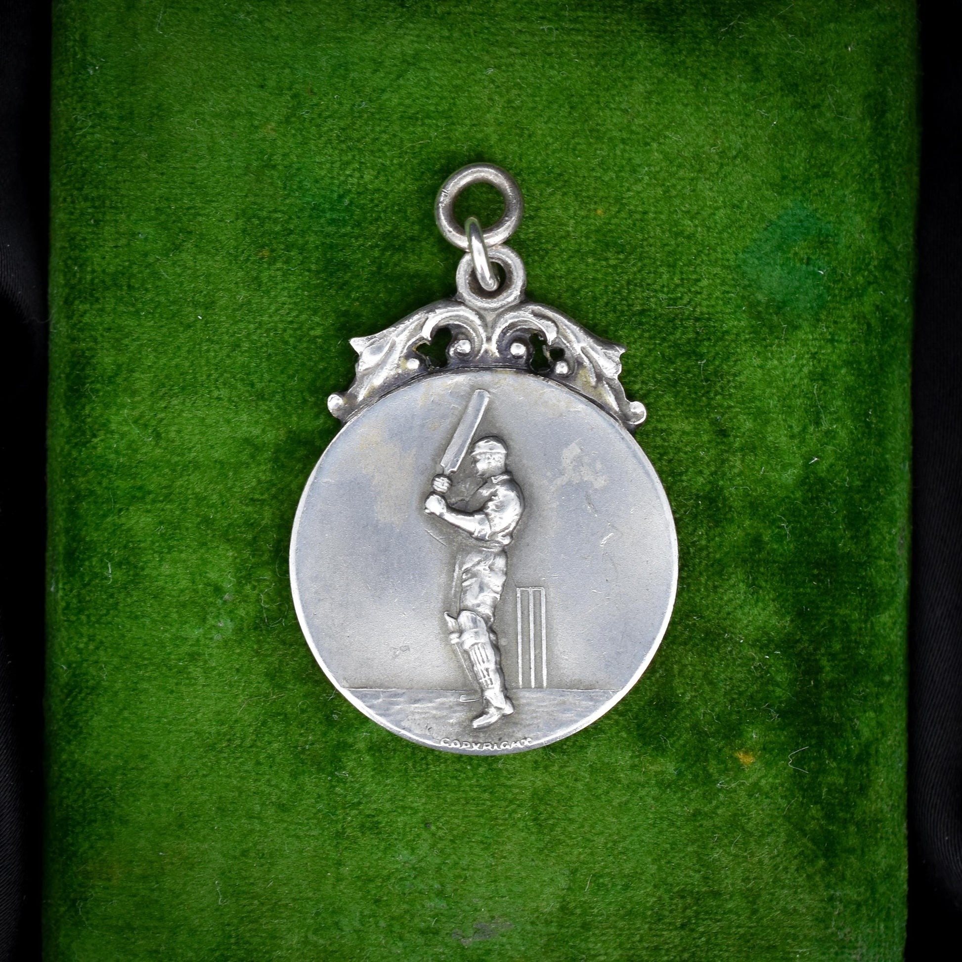 Art Deco 'Cricket' Medal Medallion Pendant | Dated 1932