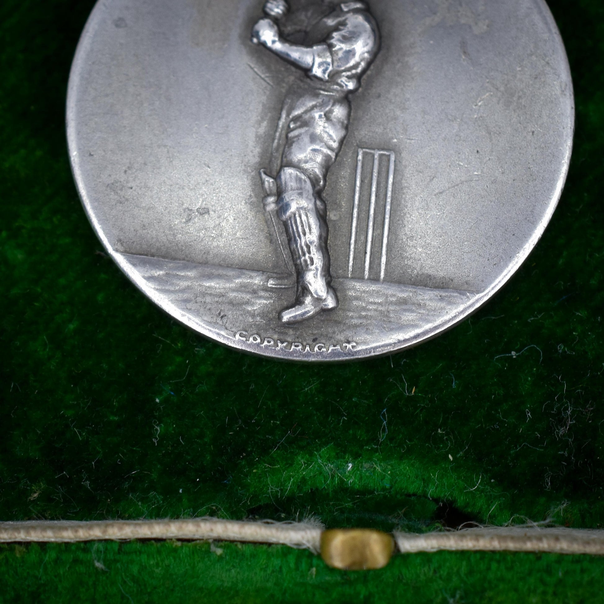 Art Deco 'Cricket' Medal Medallion Pendant | Dated 1932