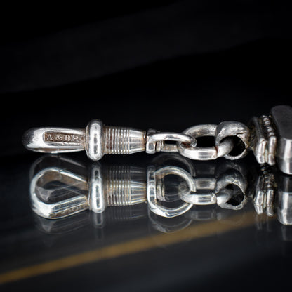 Antique Silver Multi-Strand Pendant with Dog Clip and T-bar Drop