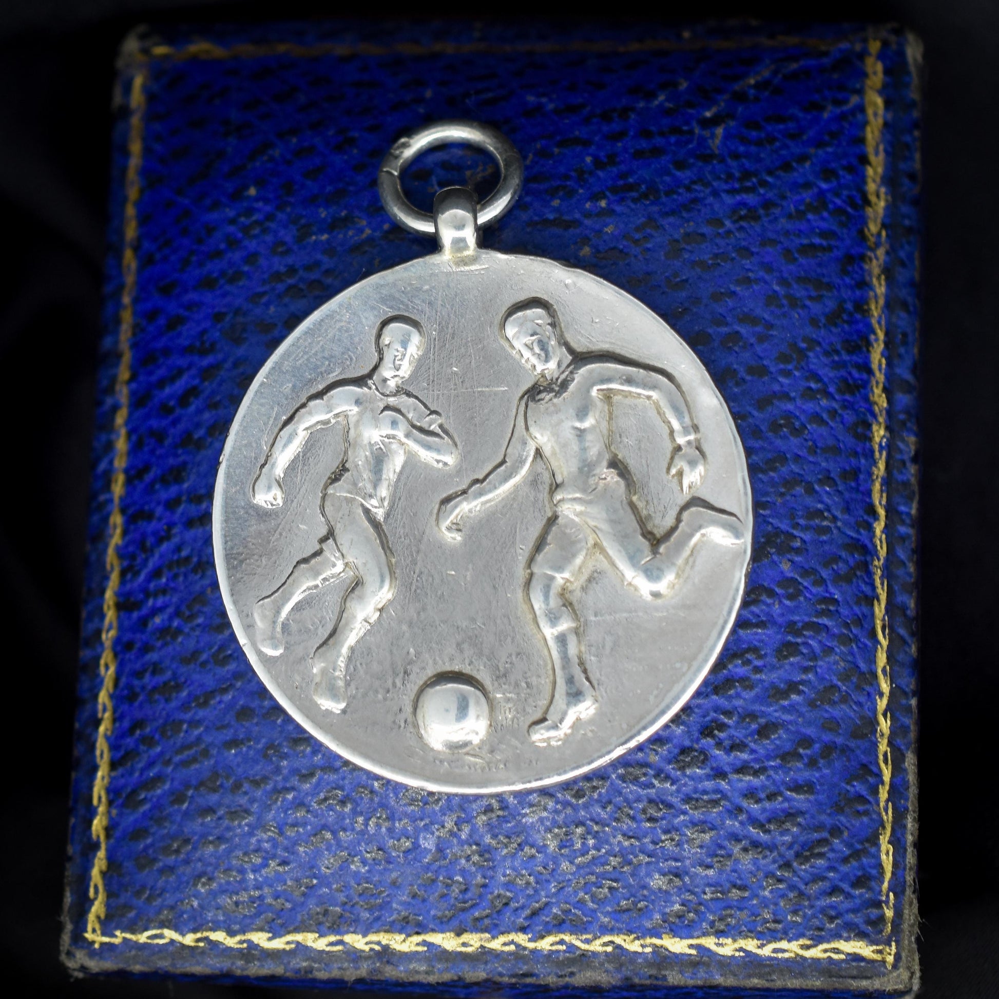 Art Deco 'Football Players' Medal Medallion Pendant | Dated 1926