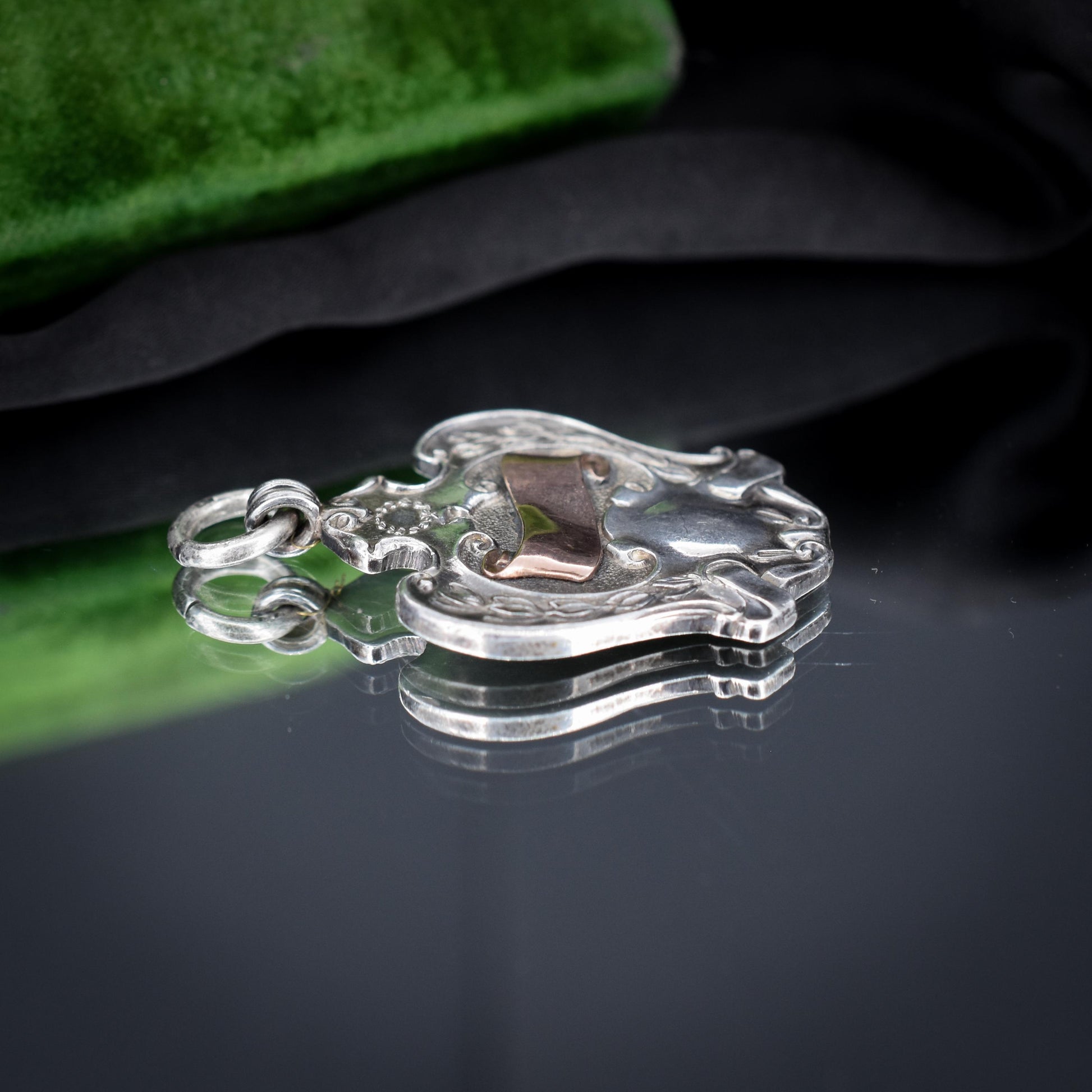 Art Deco '1929' Gold Silver Fob Medal Medallion Pendant