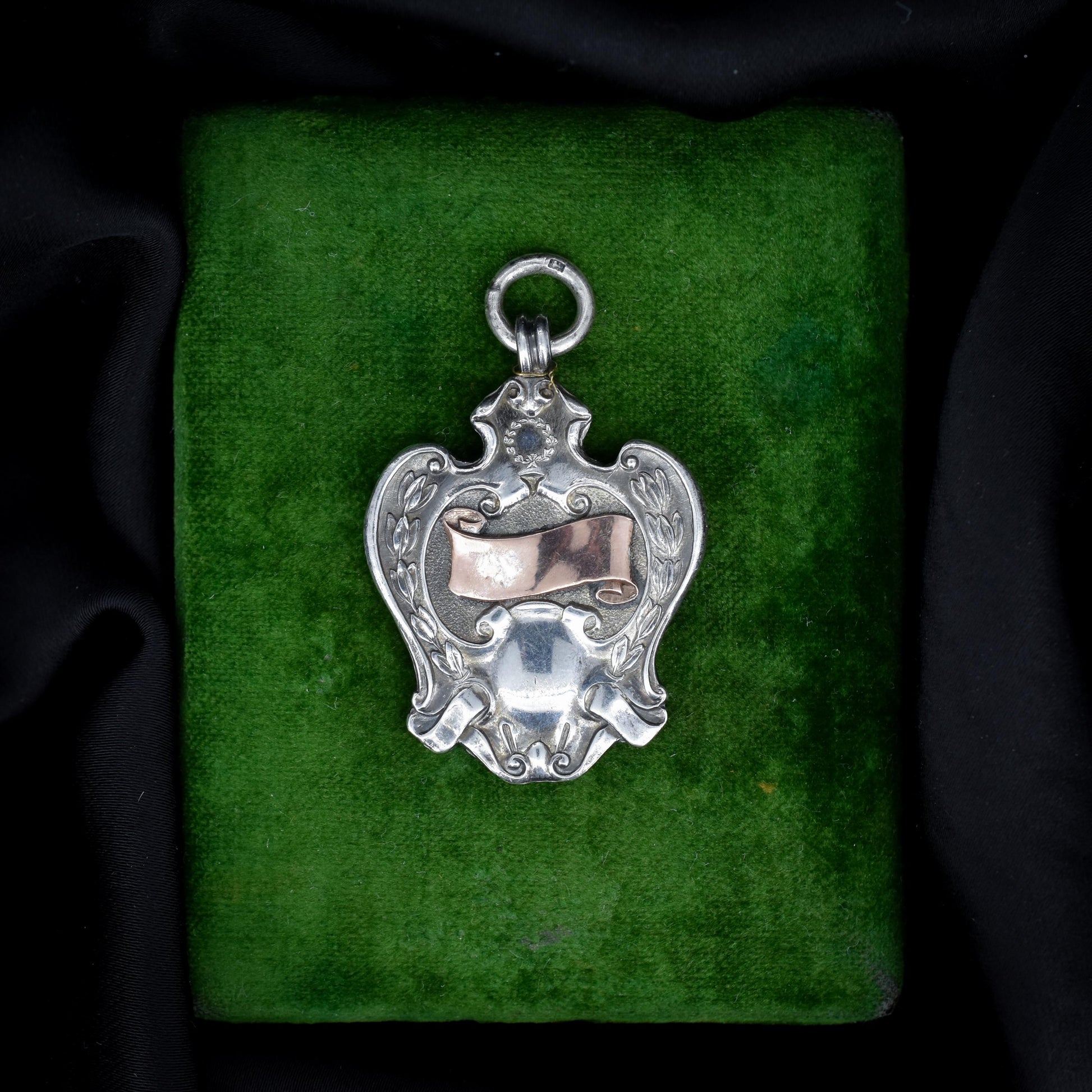 Art Deco '1929' Gold Silver Fob Medal Medallion Pendant