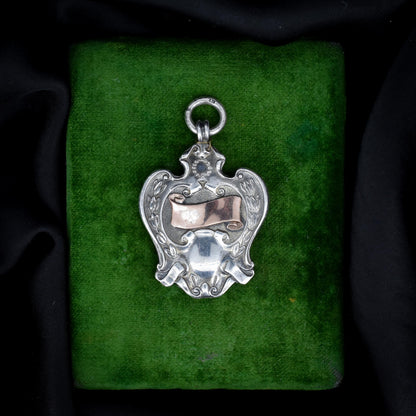 Art Deco '1929' Gold Silver Fob Medal Medallion Pendant