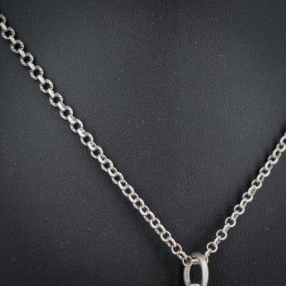 Art Deco '1931' Gold Silver Fob Medal Medallion Pendant and Chain Necklace 21"