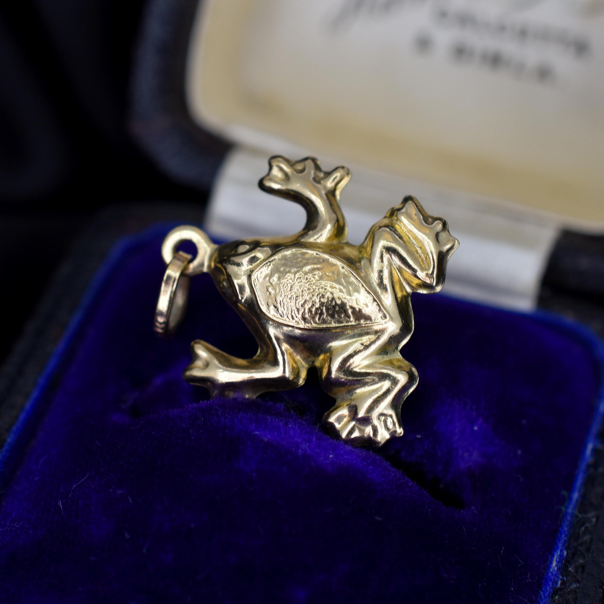 Vintage 9ct Gold Frog Charm