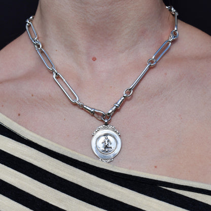 Art Deco 'Football' Medal Medallion Pendant | Dated 1927