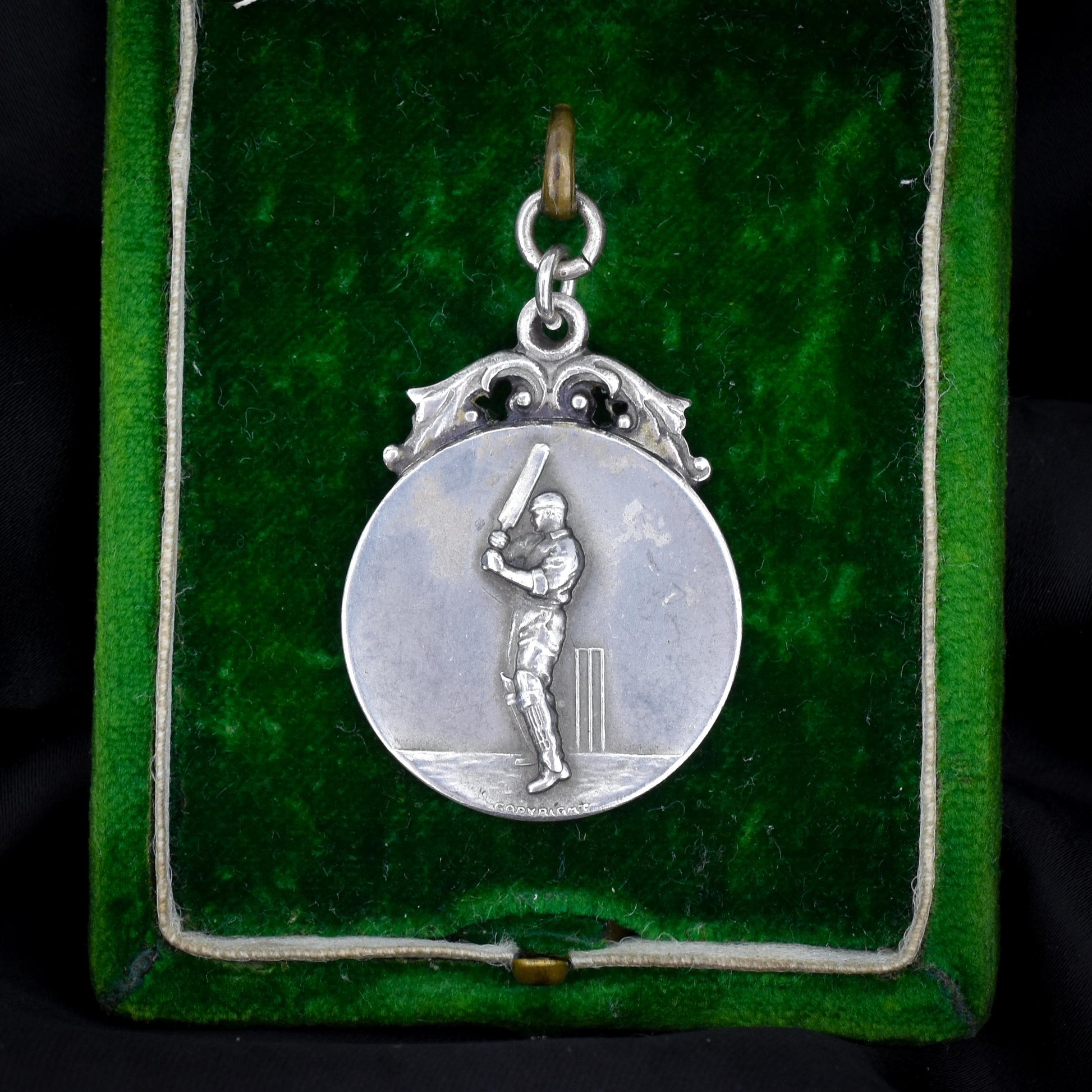 Art Deco 'Cricket' Medal Medallion Pendant | Dated 1932
