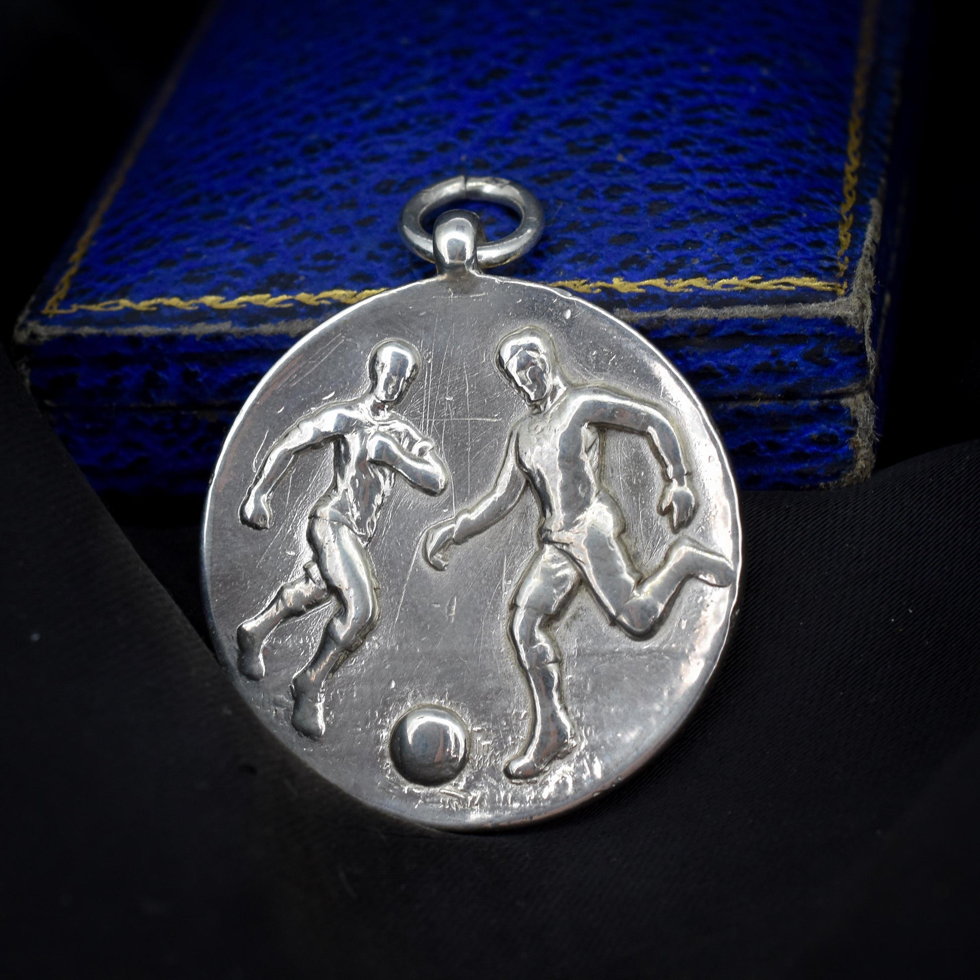 Art Deco 'Football Players' Medal Medallion Pendant | Dated 1926