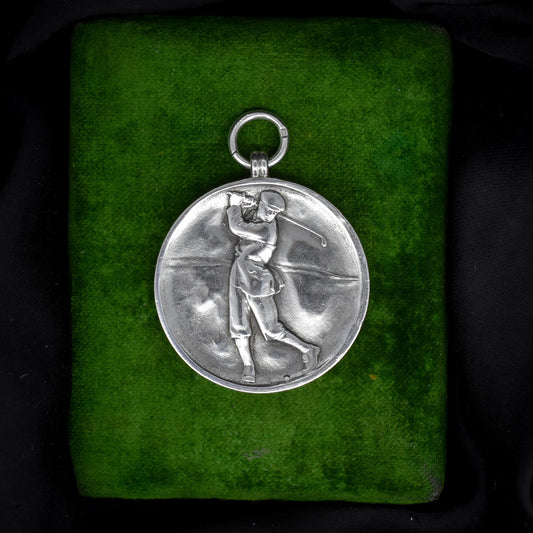 Vintage Golf 'Golfer' Medal Medallion Pendant | Dated 1945