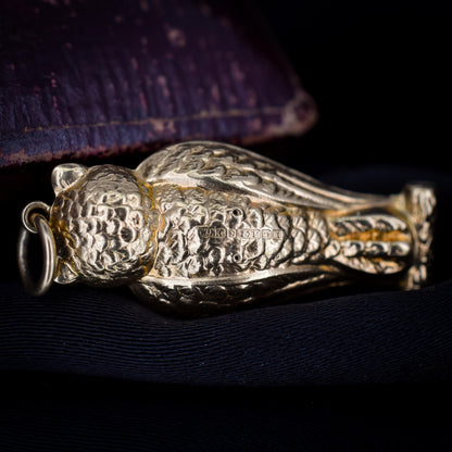 Vintage 9ct Gold Wise Owl Charm Pendant