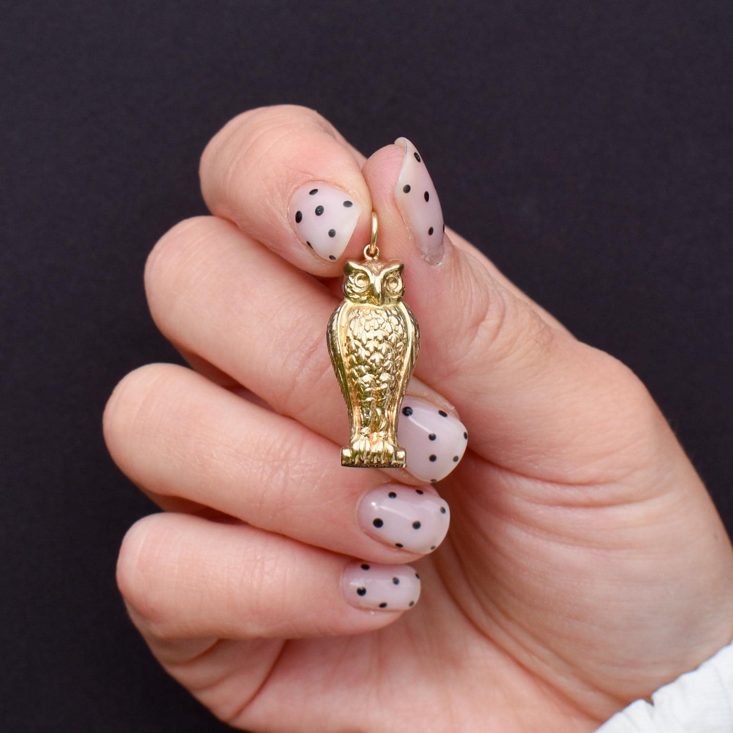 Vintage 9ct Gold Wise Owl Charm Pendant