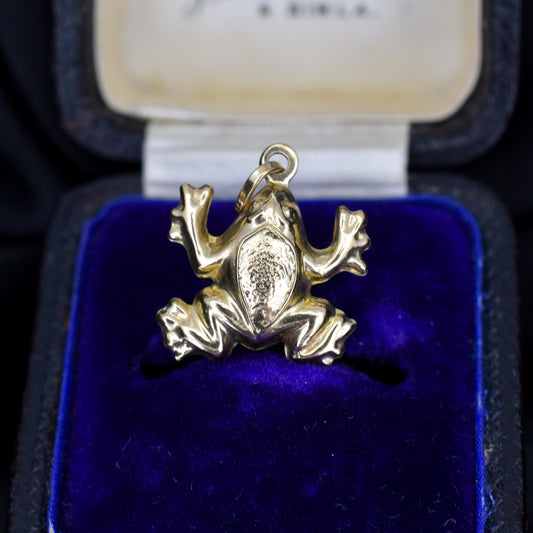 Vintage 9ct Gold Frog Charm