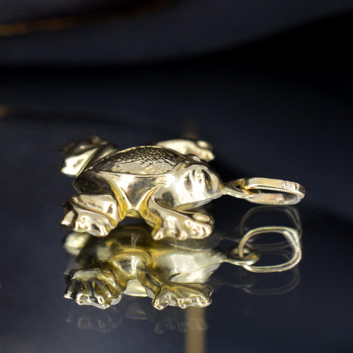 Vintage 9ct Gold Frog Charm