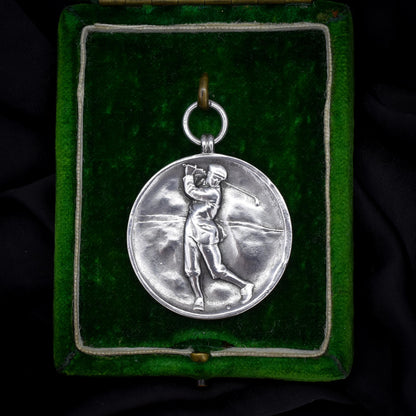 Vintage Golf 'Golfer' Medal Medallion Pendant | Dated 1945