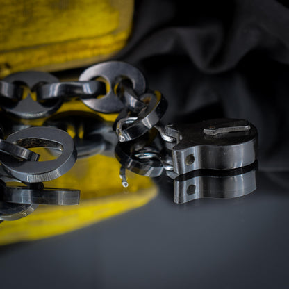 Antique Victorian Vulcanite Mariner Link Padlock Bracelet | 8"