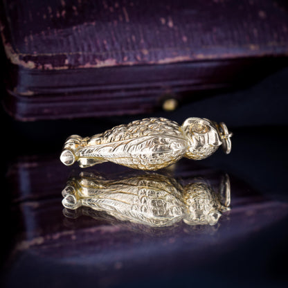Vintage 9ct Gold Wise Owl Charm Pendant