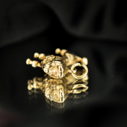 Vintage 9ct Gold Poodle Dog Charm Pendant - Birmingham 1966